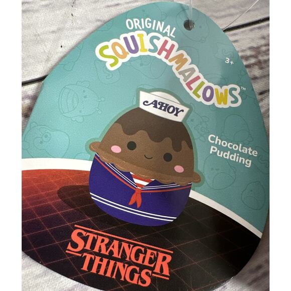 Squishmallows Netflix Stranger Things Chocolate Pudding Clip Bag Charm Plush New - Picture 7 of 7